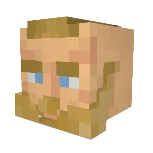 AsgardsHero Minecraft avatar head, 3D render