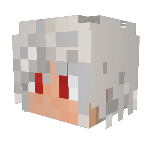 Asgault Minecraft avatar head, 3D render
