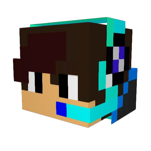 Asger0706 Minecraft avatar head, 3D render