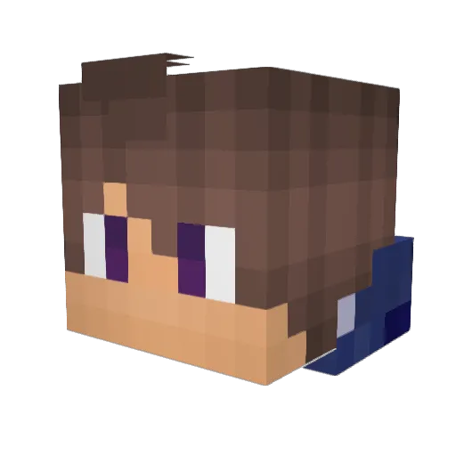 Ash21_ Minecraft avatar head, 3D render
