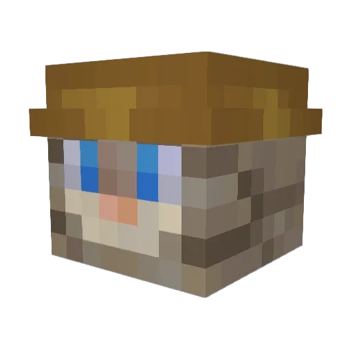 Ash298 Minecraft avatar head, 3D render