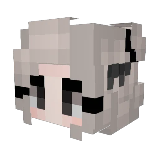 Ash2kley Minecraft avatar head, 3D render