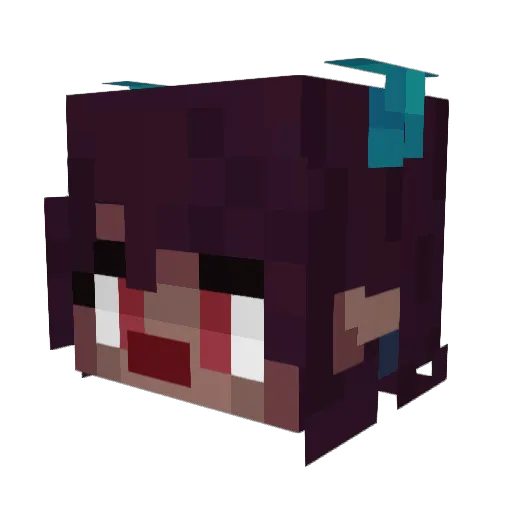 Ash44t Minecraft avatar head, 3D render