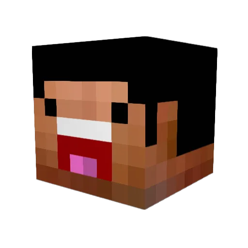 Ash676 Minecraft avatar head, 3D render
