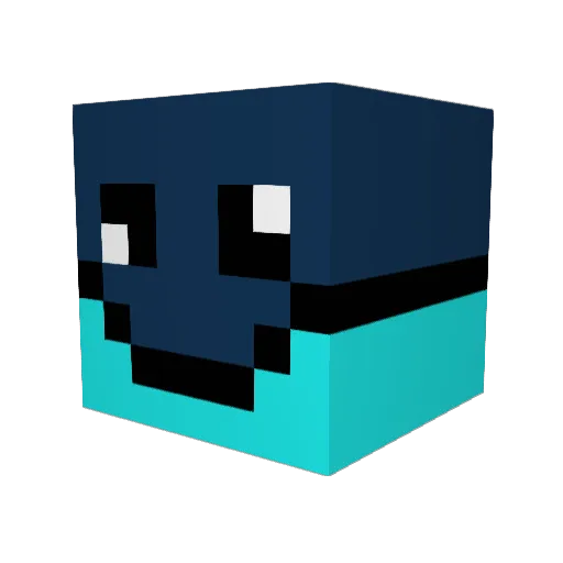 AshBashGames Minecraft avatar head, 3D render