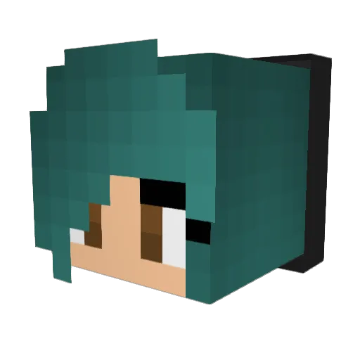 AshBok632 Minecraft avatar head, 3D render
