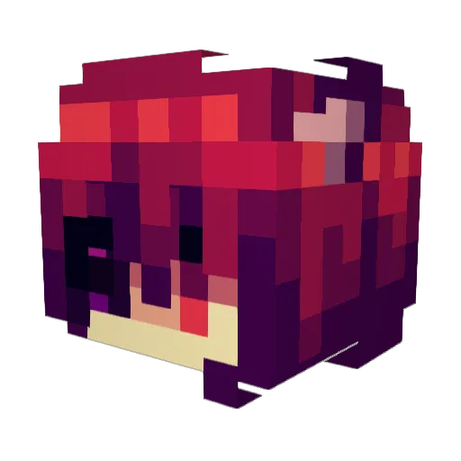AshCauseYes Minecraft avatar head, 3D render