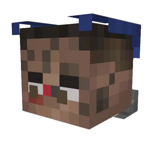 AshClover03 Minecraft avatar head, 3D render