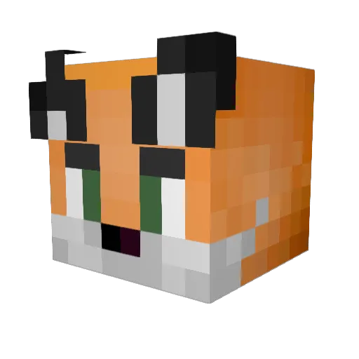 AshFMF Minecraft avatar head, 3D render