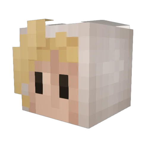 AshFlea1207 Minecraft avatar head, 3D render