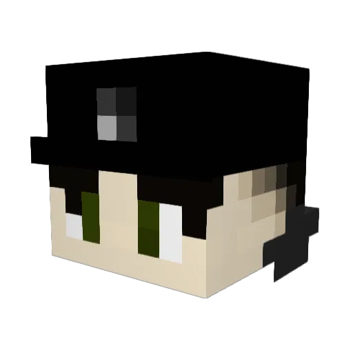 AshFlem_02 Minecraft avatar head, 3D render