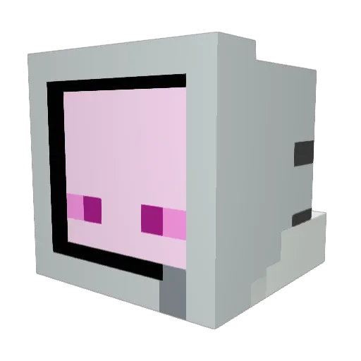 AshGanache Minecraft avatar head, 3D render