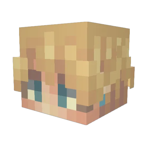 AshGreenleaf Minecraft avatar head, 3D render