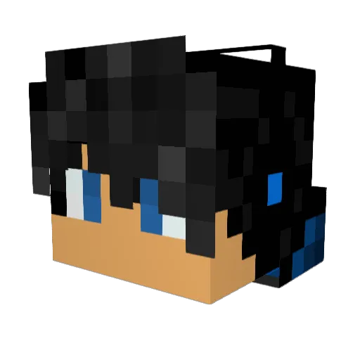AshGreninjaEx678 Minecraft avatar head, 3D render