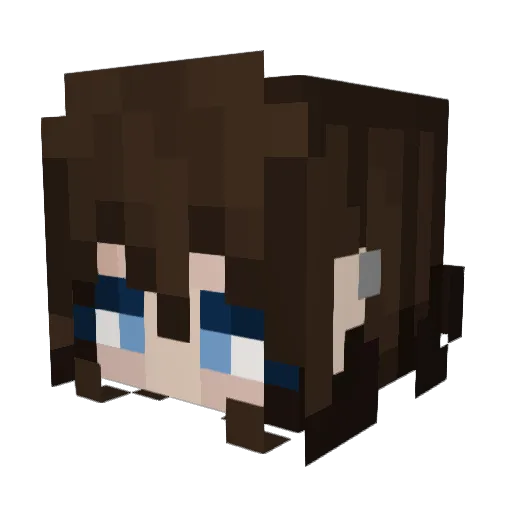 AshIsntLost Minecraft avatar head, 3D render