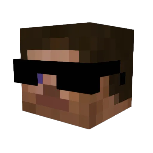 AshJaqDeKingJr Minecraft avatar head, 3D render