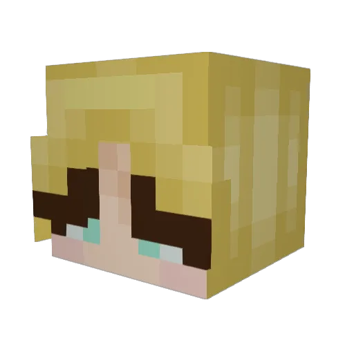 AshMomOh Minecraft avatar head, 3D render