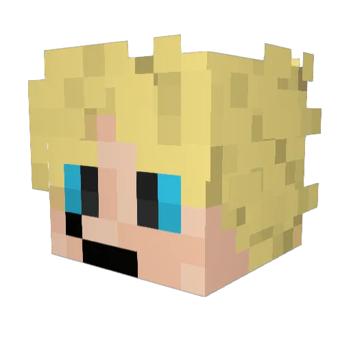 AshNaz1 Minecraft avatar head, 3D render