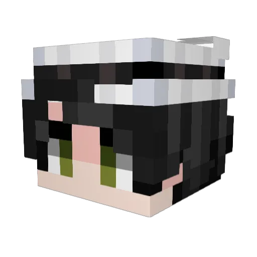 AshOld13 Minecraft avatar head, 3D render