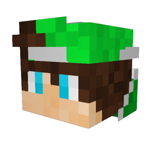 AshPlayMC Minecraft avatar head, 3D render