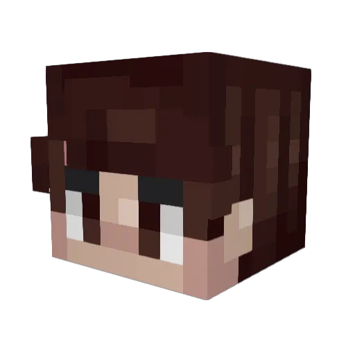 AshQueen666 Minecraft avatar head, 3D render