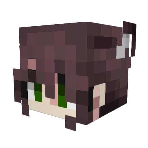 AshQuill Minecraft avatar head, 3D render