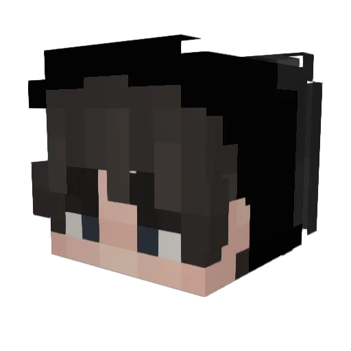 AshSeven Minecraft avatar head, 3D render