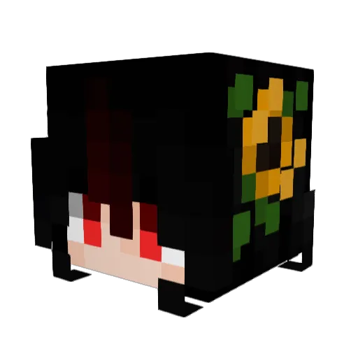 AshShyCat Minecraft avatar head, 3D render