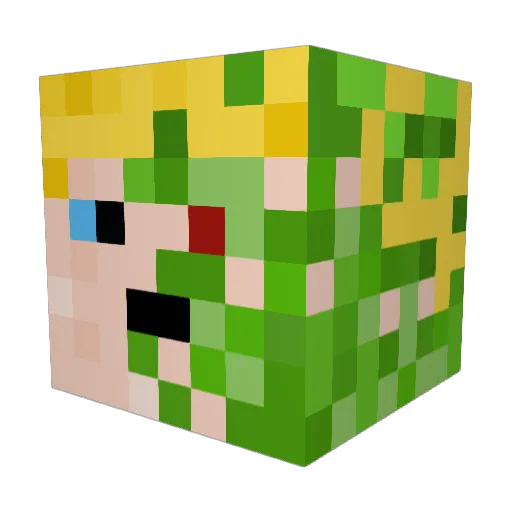AshTGR Minecraft avatar head, 3D render