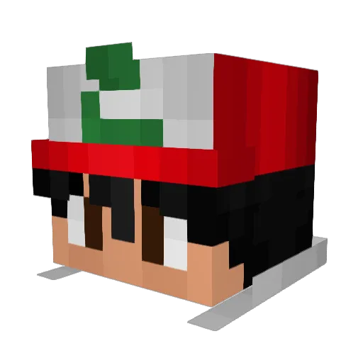 AshThaKid Minecraft avatar head, 3D render