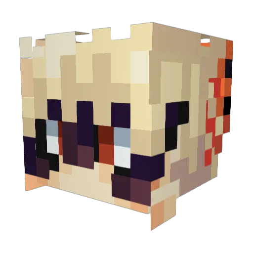AshTheGhostMan Minecraft avatar head, 3D render