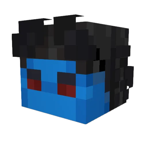 AshTheIronBat Minecraft avatar head, 3D render