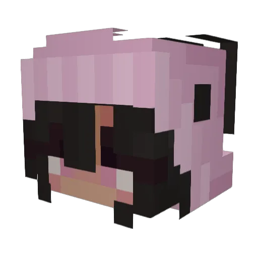 AshTheKat Minecraft avatar head, 3D render