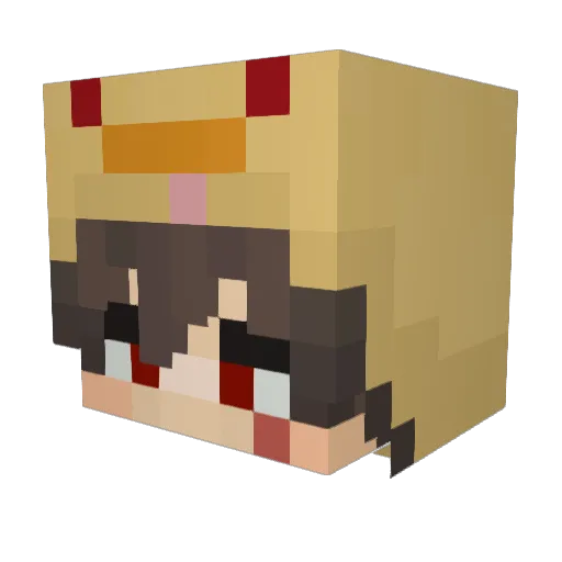AshThePotat Minecraft avatar head, 3D render