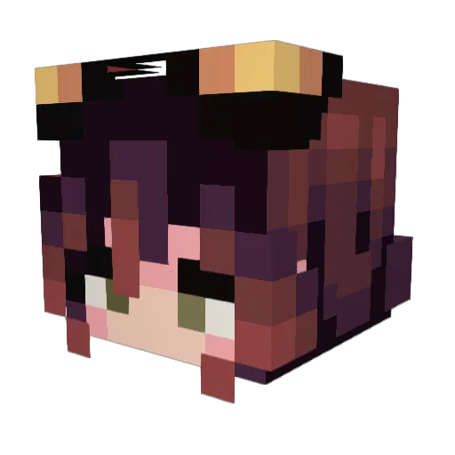 AshTheWolfie Minecraft avatar head, 3D render