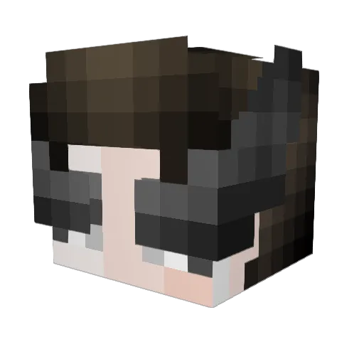 AshWorld001 Minecraft avatar head, 3D render