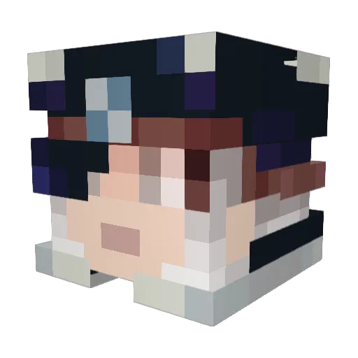 Ash_Savage Minecraft avatar head, 3D render