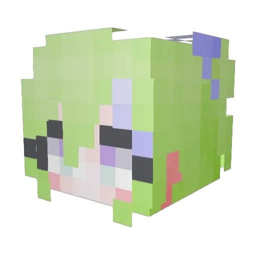 Ash_hoon2 Minecraft avatar head, 3D render