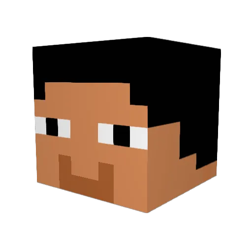 Ash_in_a_tin Minecraft avatar head, 3D render