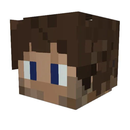 AshaThor Minecraft avatar head, 3D render