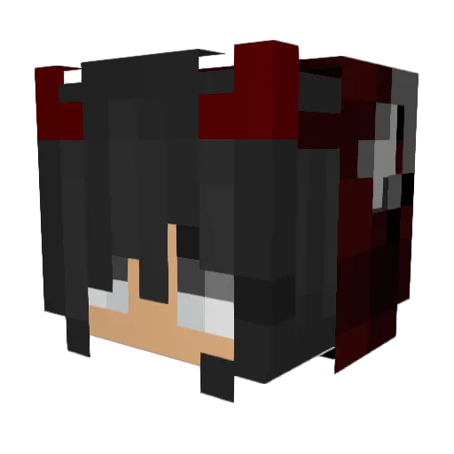 AshaWinchester Minecraft avatar head, 3D render