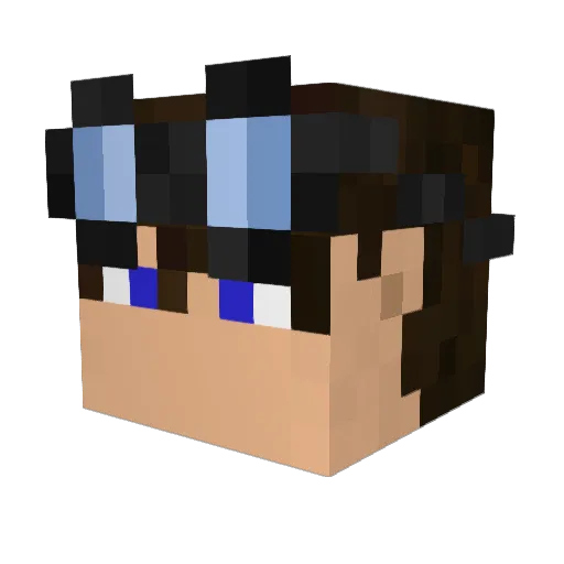 Ashadow73055 Minecraft avatar head, 3D render