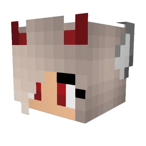 Ashaleexo Minecraft avatar head, 3D render