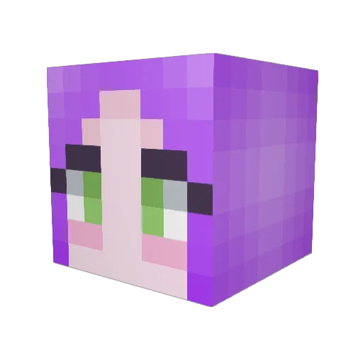 AshaleyR Minecraft avatar head, 3D render