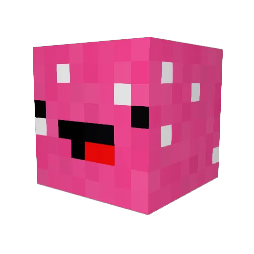 AshamedCow Minecraft avatar head, 3D render
