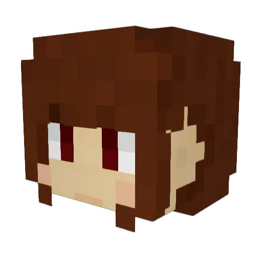 Ashana Minecraft avatar head, 3D render