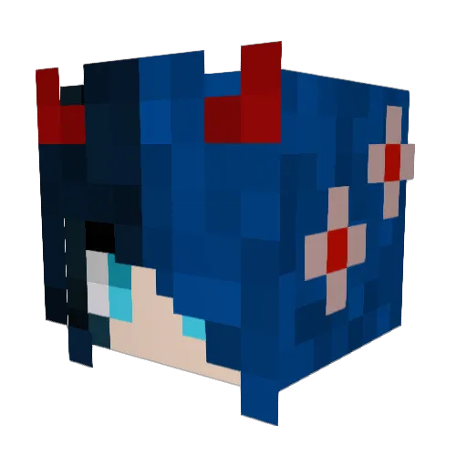 Ashangmyo Minecraft avatar head, 3D render