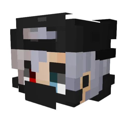 Ashani Minecraft avatar head, 3D render
