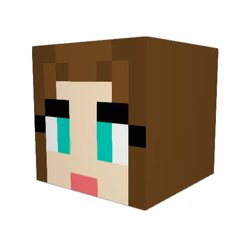 Ashanra Minecraft avatar head, 3D render