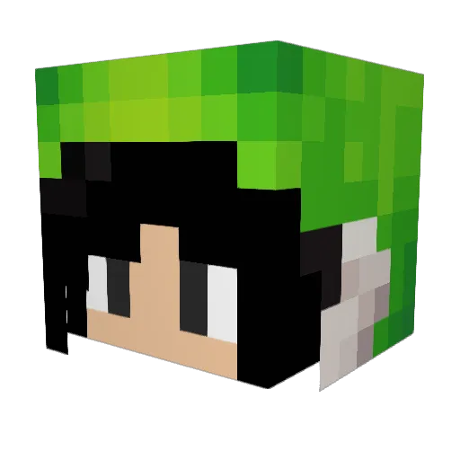 Ashara91 Minecraft avatar head, 3D render